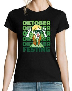 Youth Designz T-Shirt Oktober Festing Party Damen T-Shirt mit trendigem Frontprint