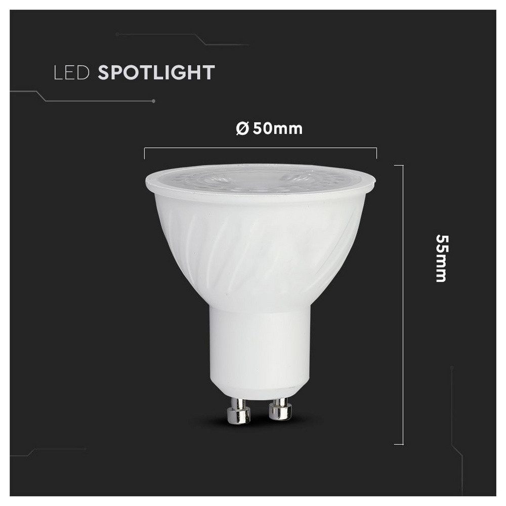 V-TAC LED-Leuchtmittel V-TAC 21194 LED-Reflektorlampe EEK F (A - G) GU10 6 W = 60 W Weiß 1