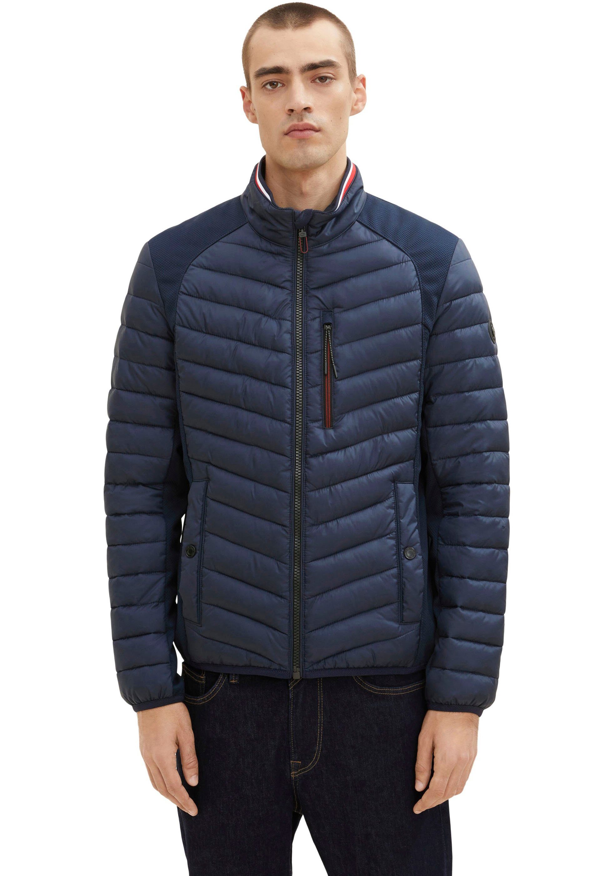 TOM TAILOR Steppjacke hybrid - mit Softshell-Einsätzen seitlichen und an der Schulter