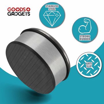 Goods+Gadgets Türstopper »Designer Stopper aus Edelstahl«, Gummi Türpuffer Türhalter