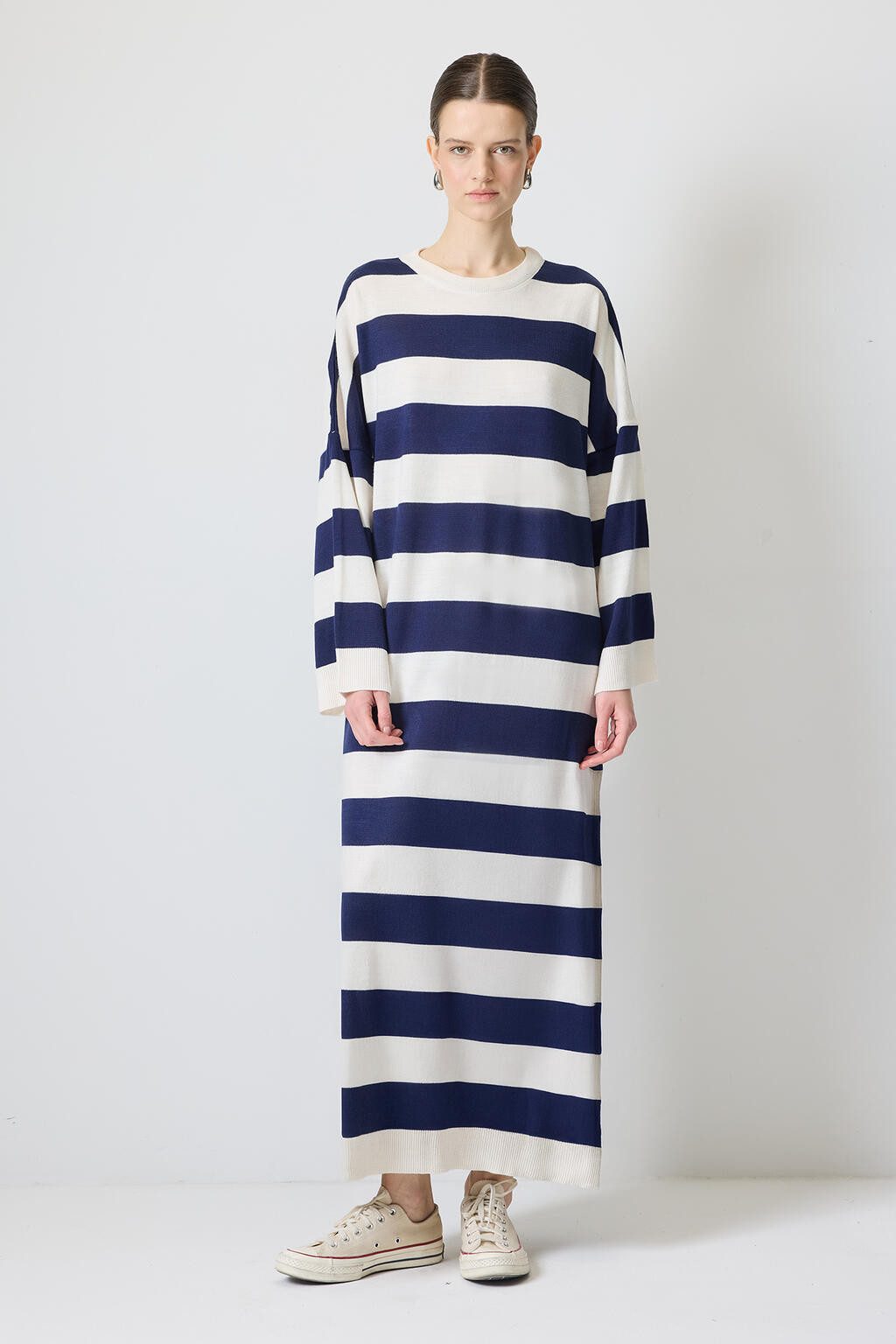 touche prive Maxikleid DÜNNES GESTREIFTES STRICKKLEID günstig online kaufen