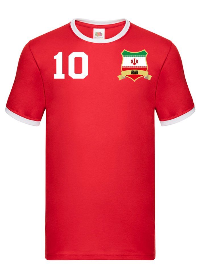 T-Shirt Herren Iran 10 Fun Fan Sport Trikot Fußball Handball Meister WM