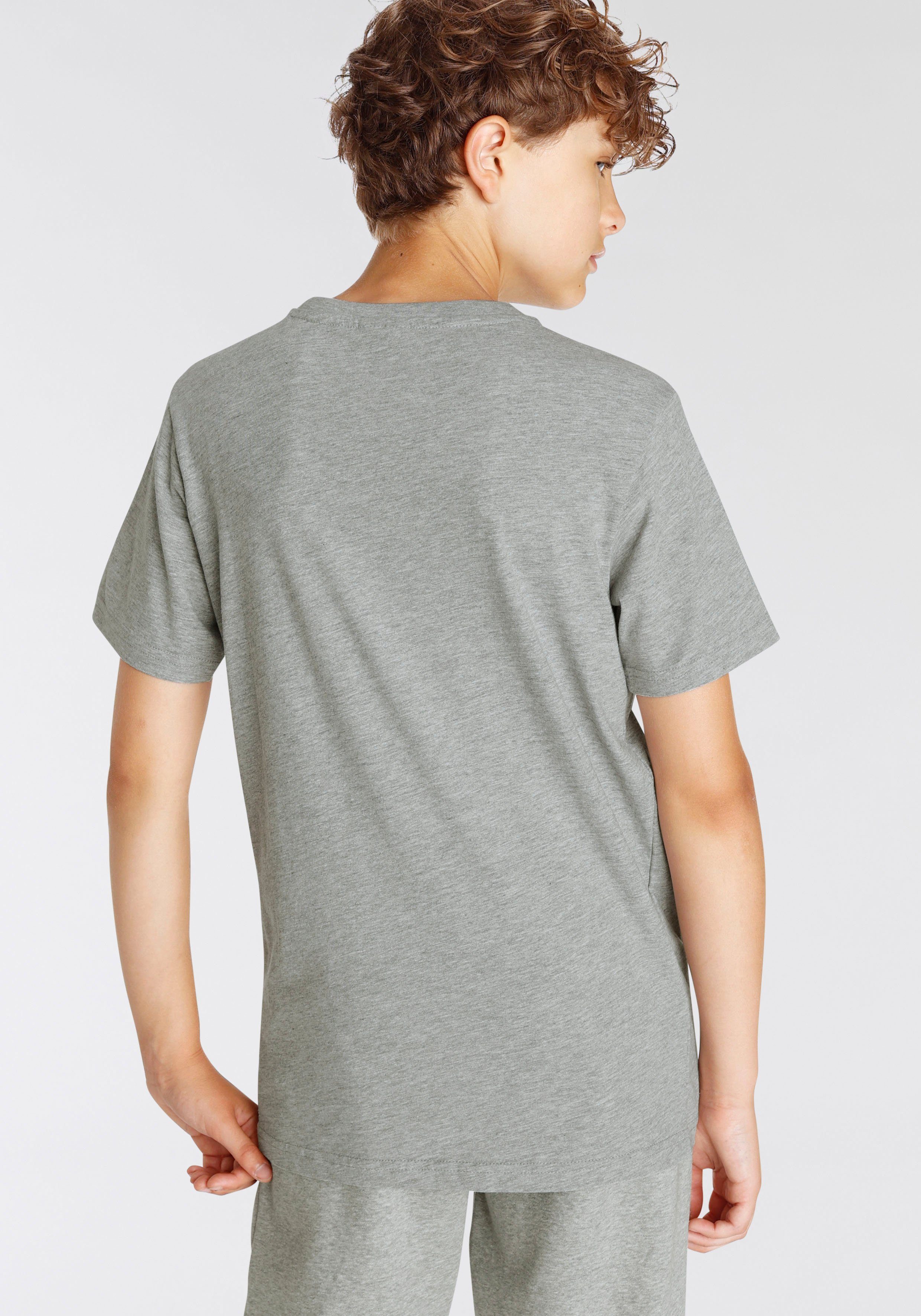 Kinder T-Shirt schwarz-grau 2-tlg) 2pack für Crew-Neck Basic - (Packung, Champion