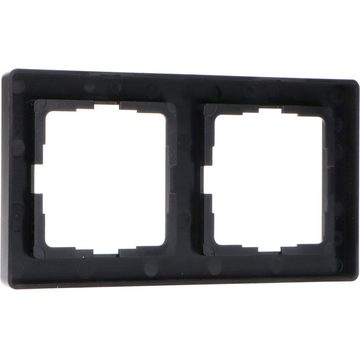 PRO Charge Schalter 2900146 Abdeckrahmen, 2-fach schwarz matt für USB-Steckdose