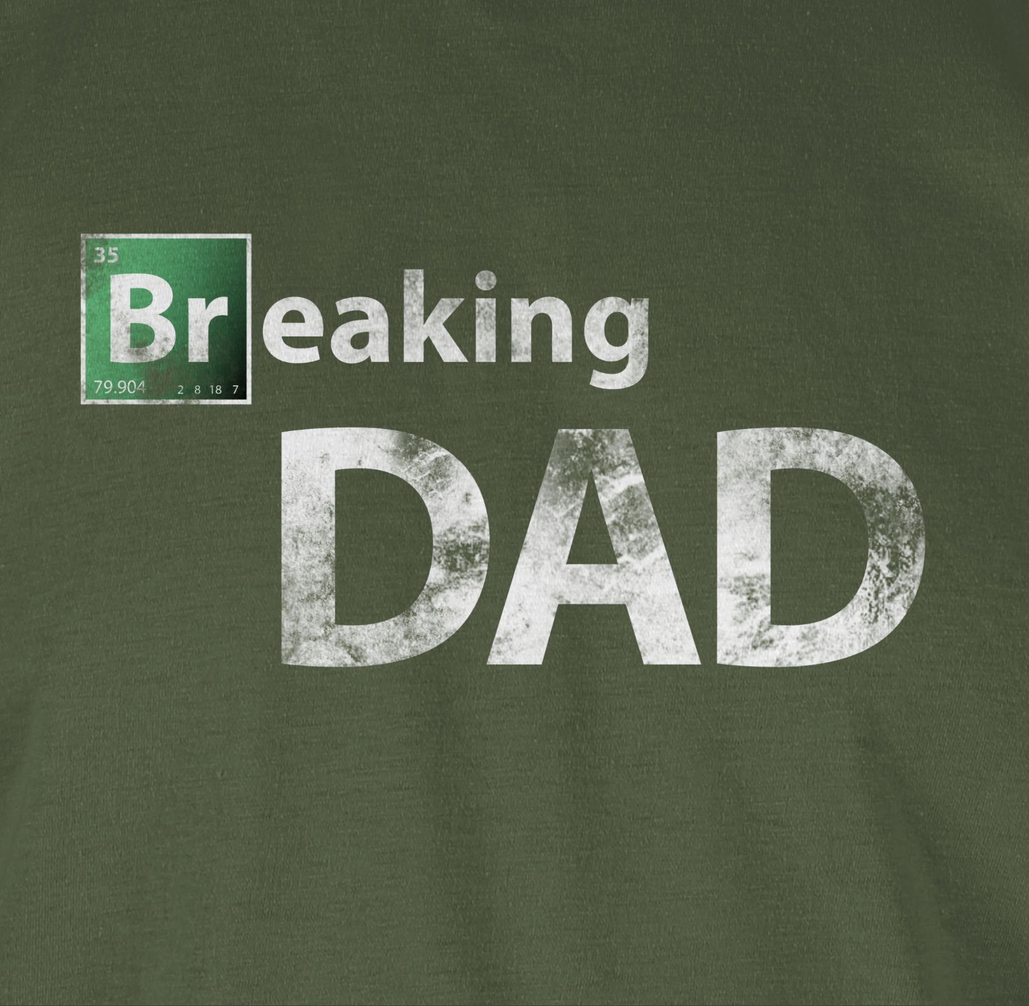 Papa Shirtracer 3 Dad Army für Vatertag Geschenk T-Shirt Breaking Grün
