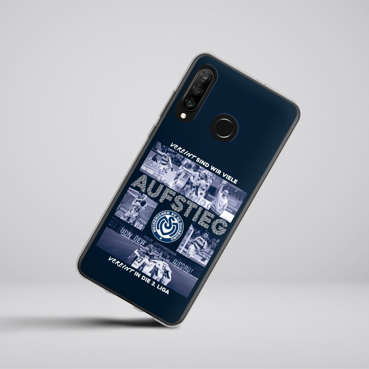 DeinDesign Handyhülle MSV Duisburg Aufstieg Offizielles Lizenzprodukt, Huawei P30 Lite Premium Silikon Hülle Bumper Case Handy Schutzhülle