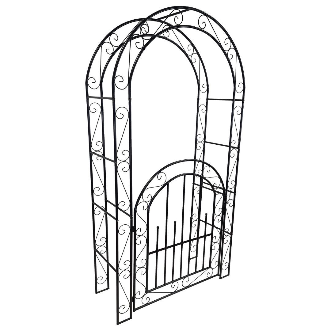 abc HOME Gartentor Rosenbogen, 2in1, mit Erdspießen, 215 cm H
