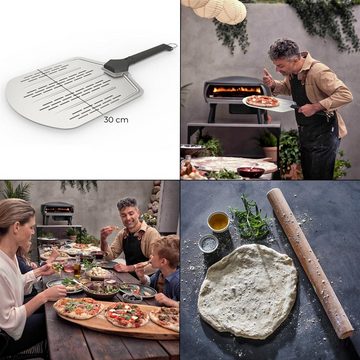 POWERHAUS24 Grillbesteck-Set Pizza-Schieber aus Aluminium, 30 cm, Profiqualität, (1 Stück, 1 tlg)