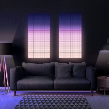 twinkly LED-Lichternetz SQUARES, 6 LED Panel (5 + 1 Masters), 16x16 cm, 64 RGB Pixel, IP20