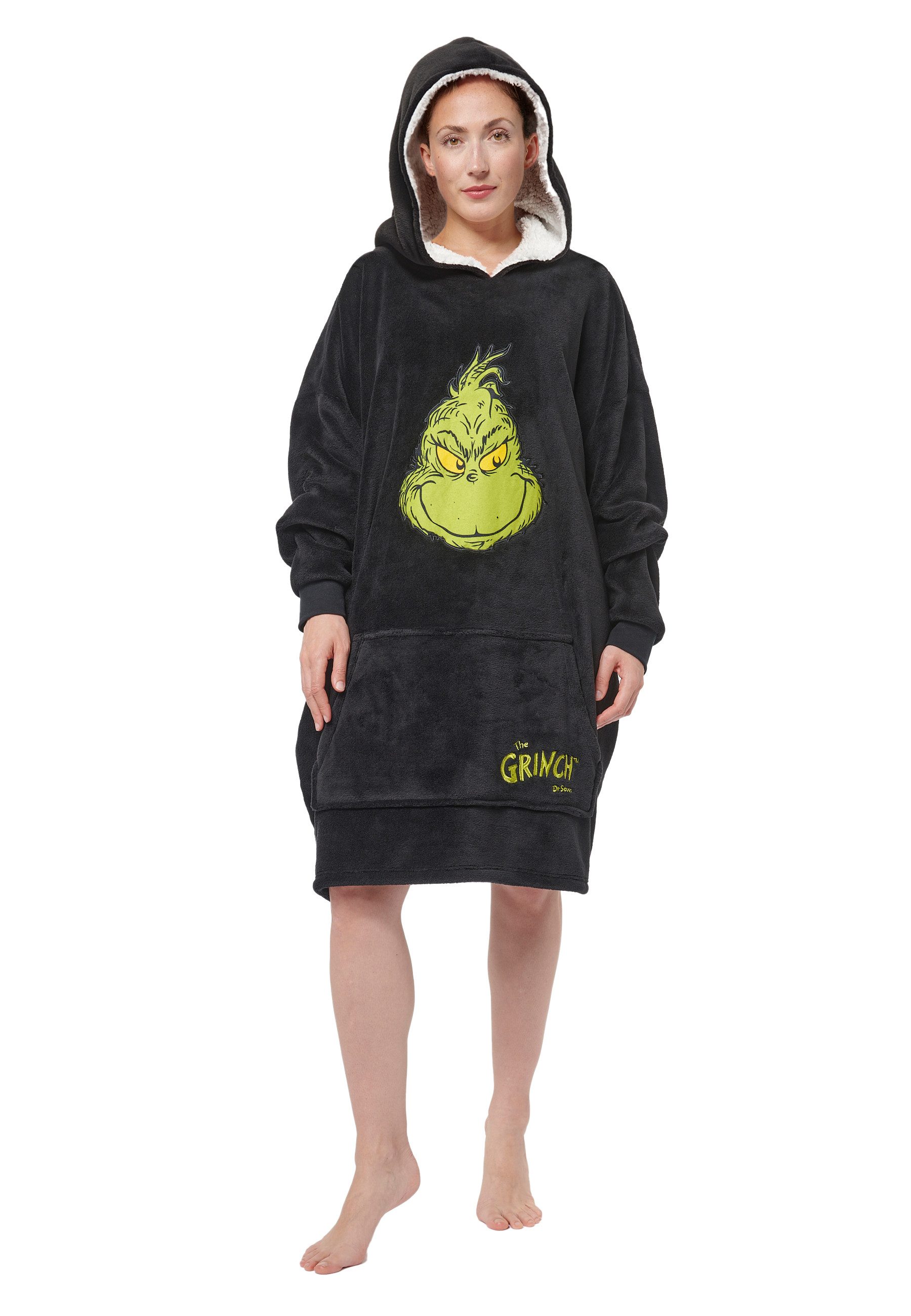 United Labels® Kapuzenpullover Grinch Oversize Cozy günstig online kaufen
