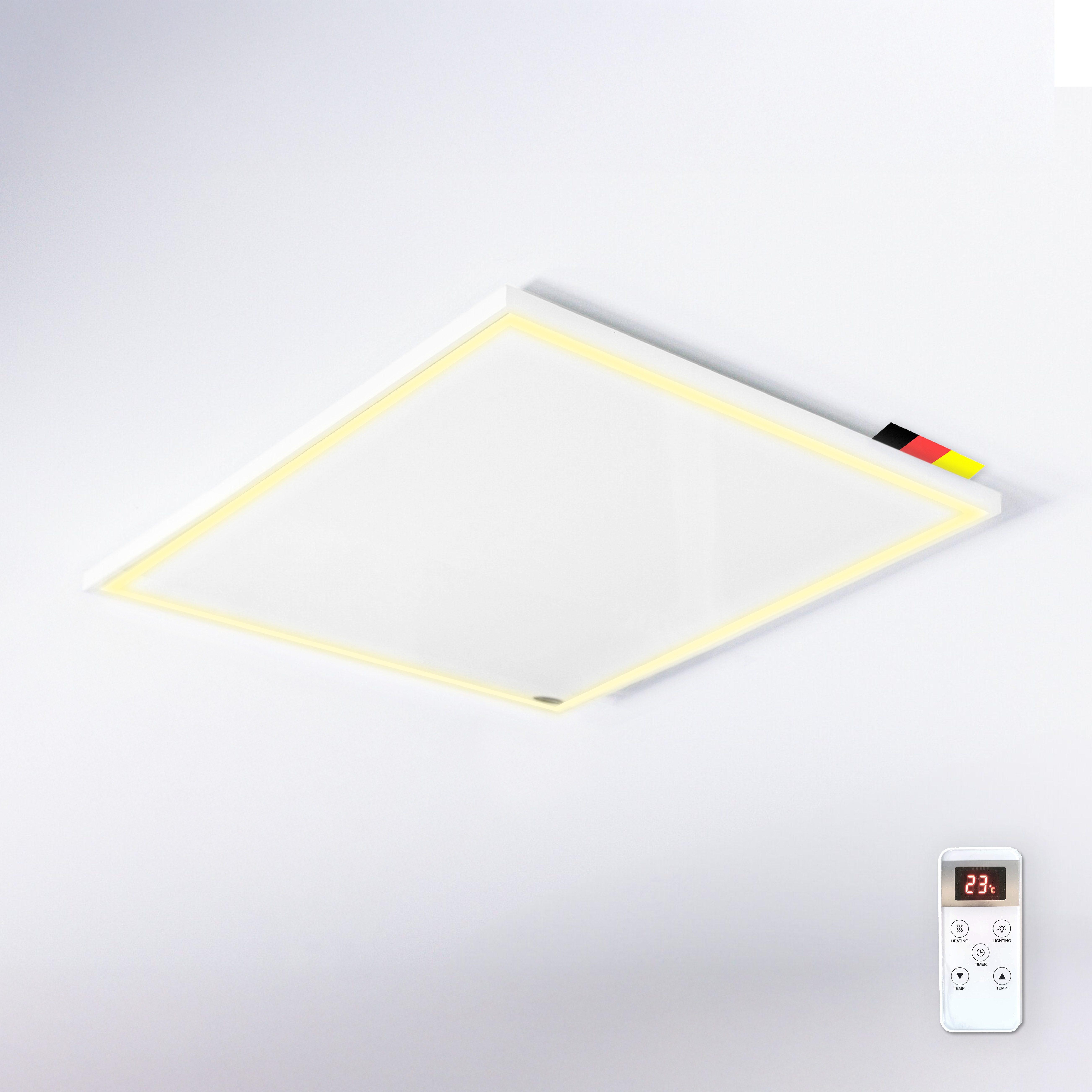 Könighaus Infrarotheizung LED Deckenheizung, praktische Steuerung per Fernbedienung