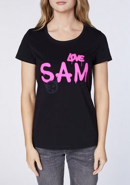 Uncle Sam Print-Shirt mit Print in Airbrush-Optik
