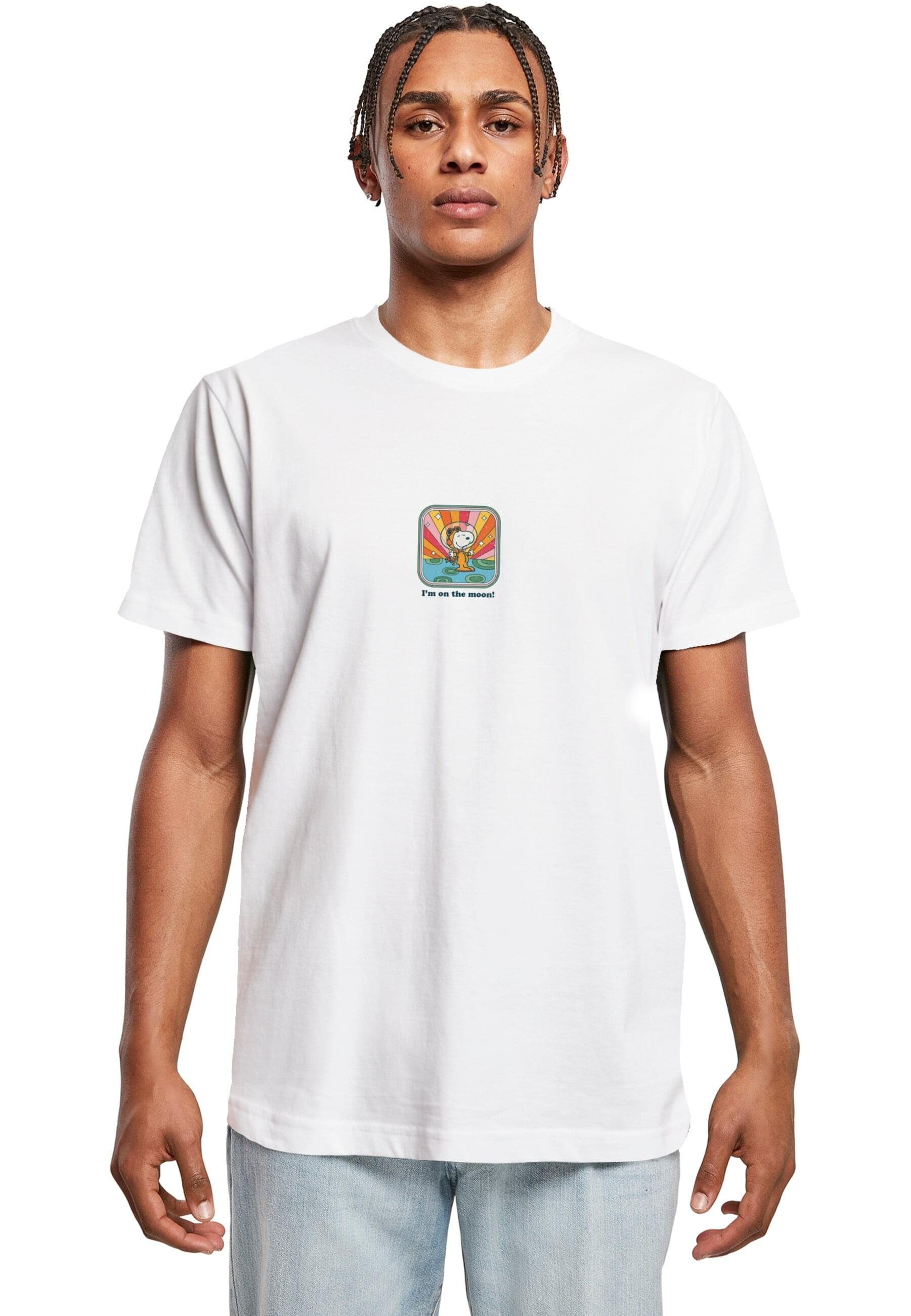 Merchcode T-Shirt Herren Peanuts - I'm on the moon T-Shirt Round Neck (1-tlg) white
