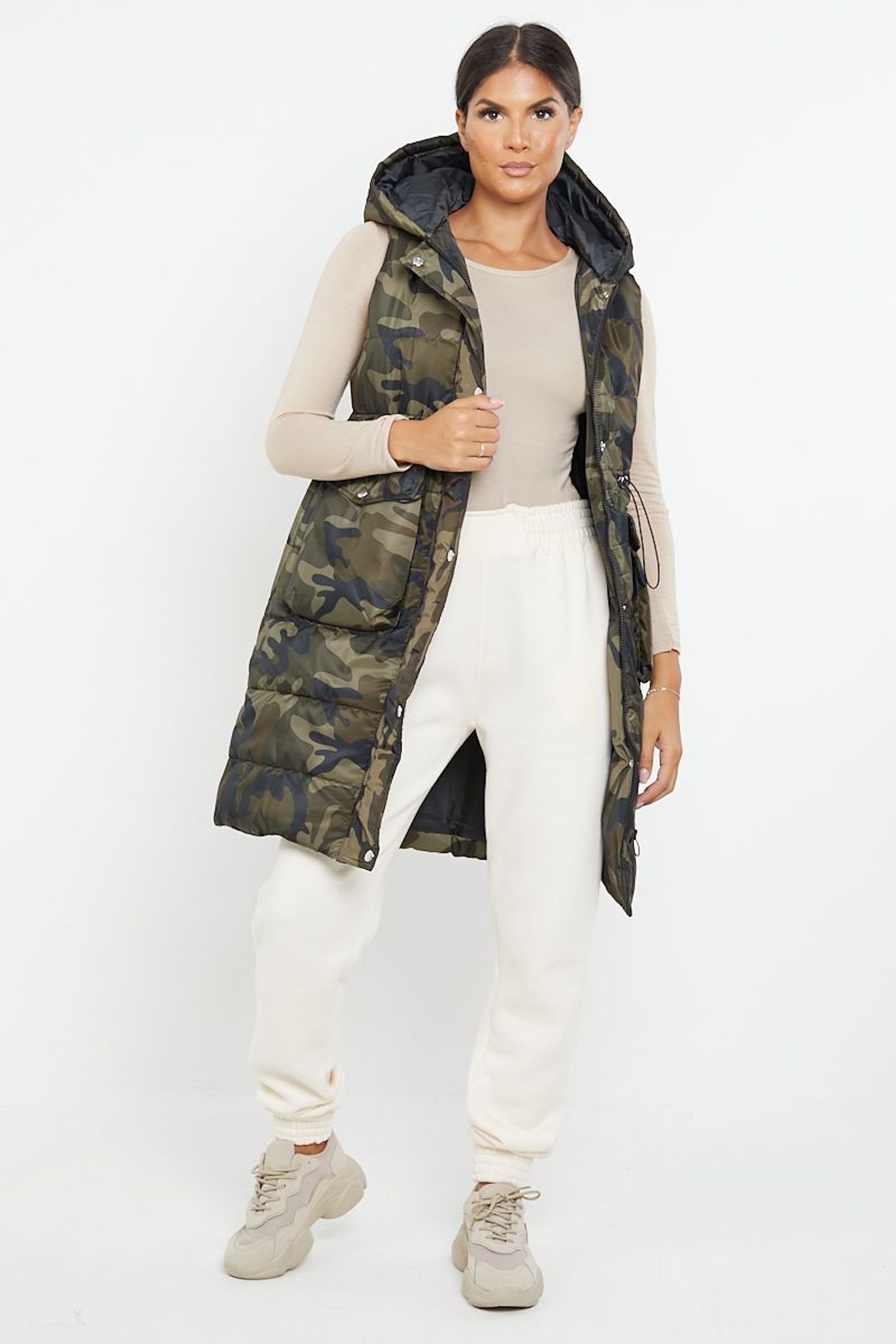 Worldclassca Steppweste Worldclassca STEPPWESTE LANG CAMOUFLAGE günstig online kaufen
