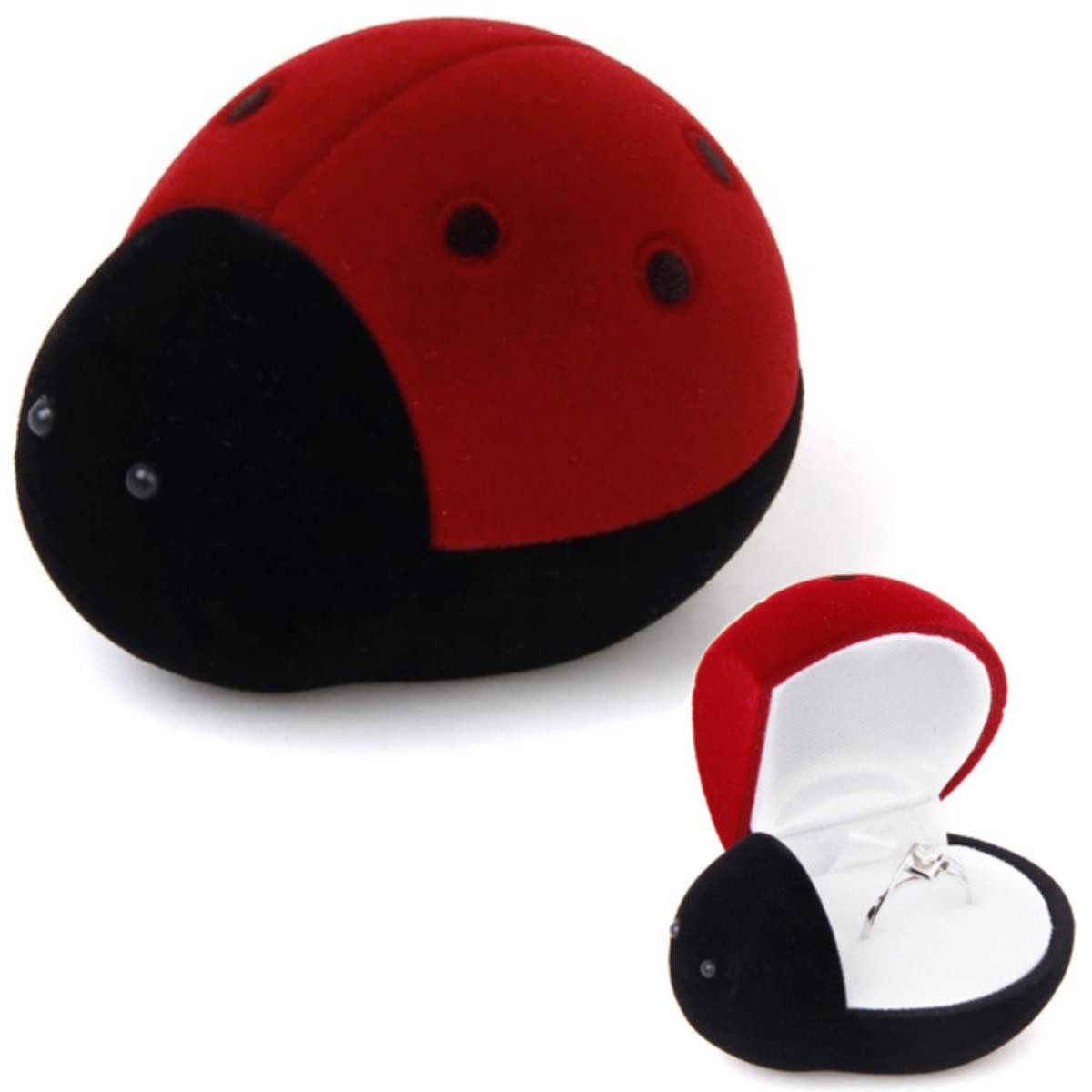 Order & Smile Schmuck Geschenkbox Schmuck Etui „Marienkäfer“: Schmuckschachtel für Kinder