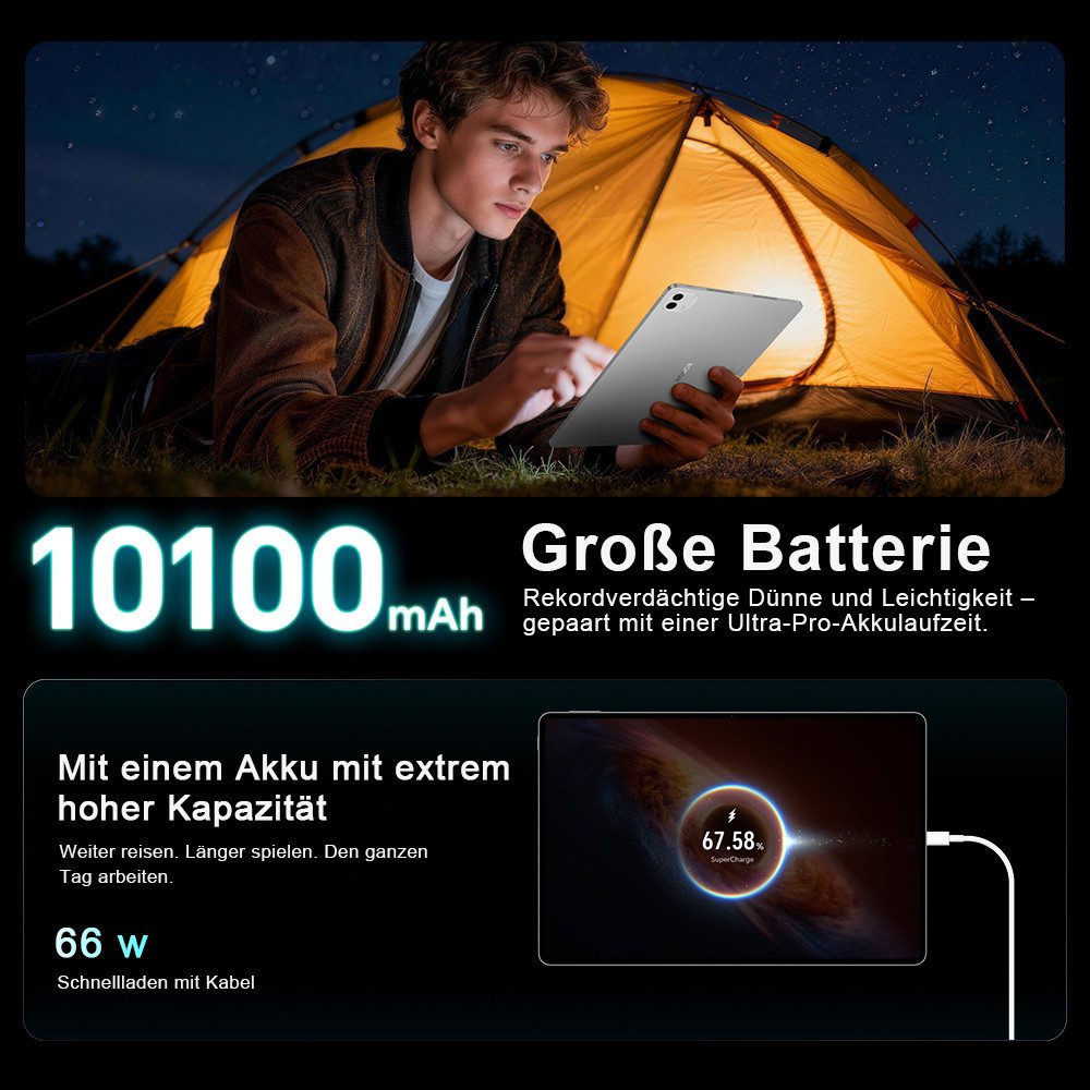 Honor HONOR MagicPad 4 WLAN Tablet 12,3", 165Hz OLED-Display,10100mAh Akku Tablet weiß