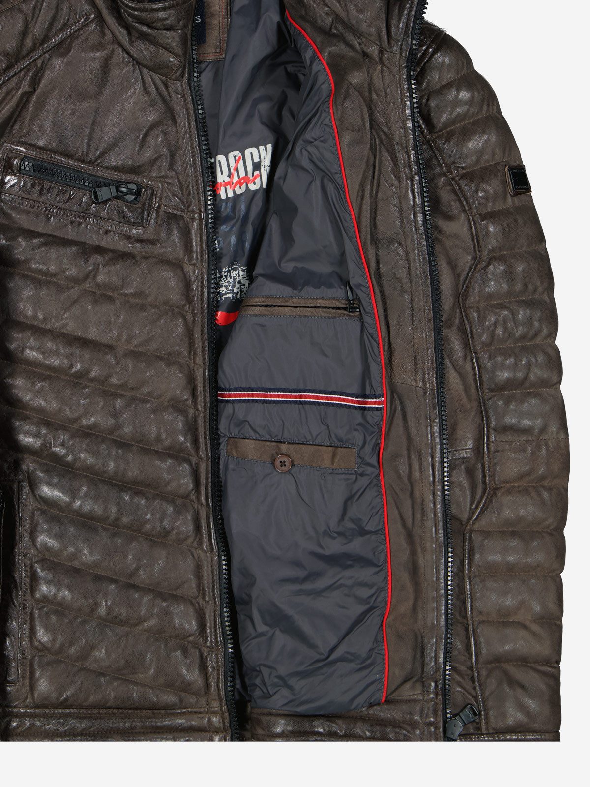 Engbers Lederjacke Herren Lederjacke regular, Dunkelbraun