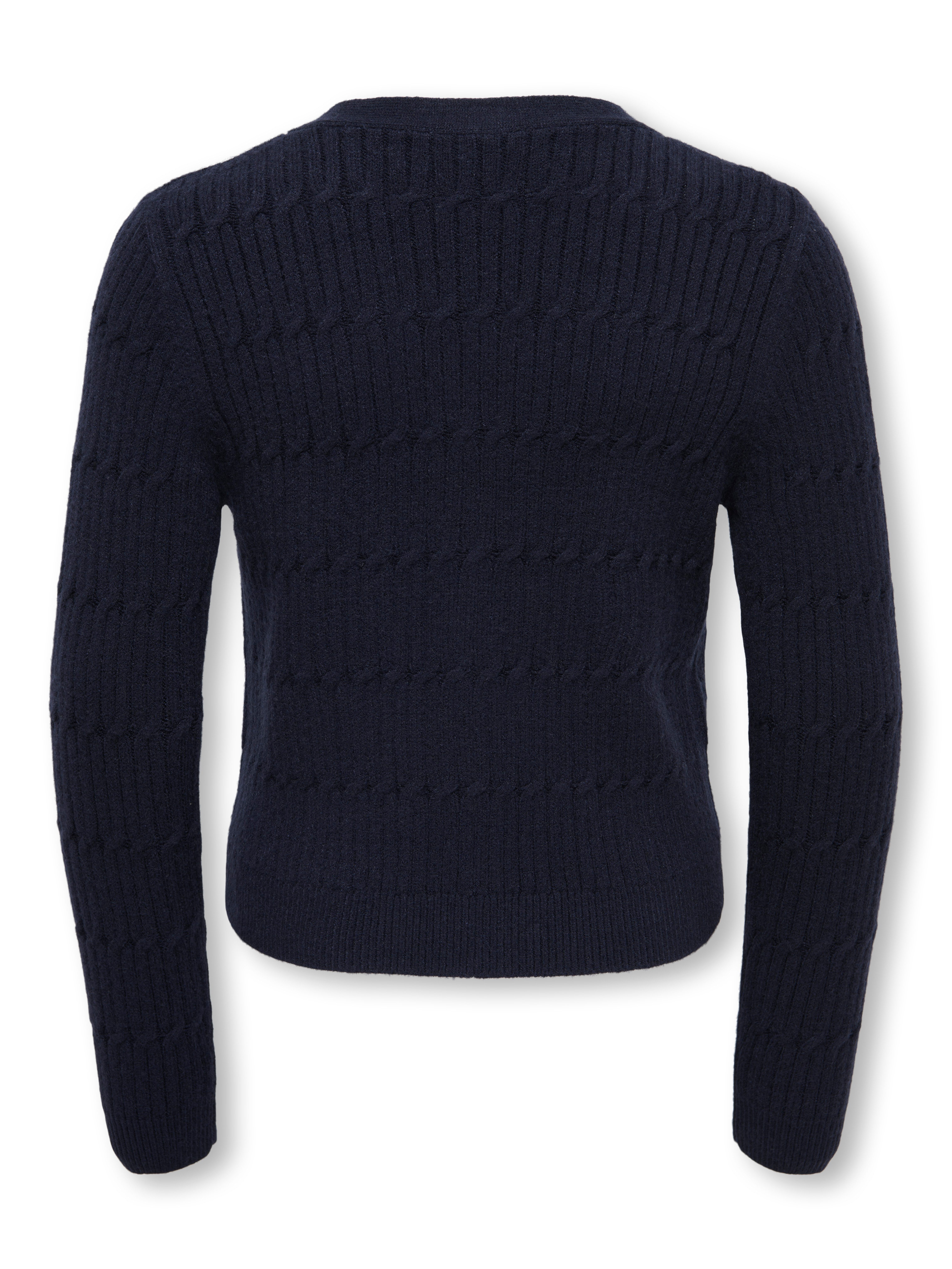 KIDS ONLY Strickjacke KOGKATIA LS CABLE V-NECK CARDI KNT Materialmix, regular fit – Bild 2 von 3
