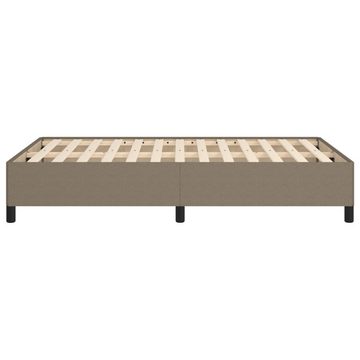 vidaXL Bett Bettgestell Taupe 120x190 cm Stoff