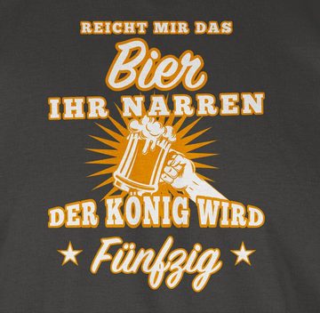 Shirtracer T-Shirt Reicht mir das Bier ihr Narren Fünfzig 50. Geburtstag