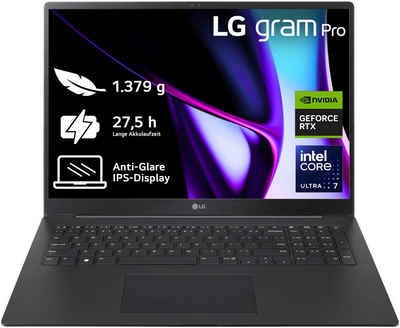LG Gram Pro 17 Ultralight Laptop, IPS Display, 32GB RAM, Windows 11 Home, Business-Notebook (43,18 cm/17 Zoll, Intel Core Ultra 7 155H, GeForce RTX 3050, 2000 GB SSD, 17Z90SP-E.AD7BG, 2024)