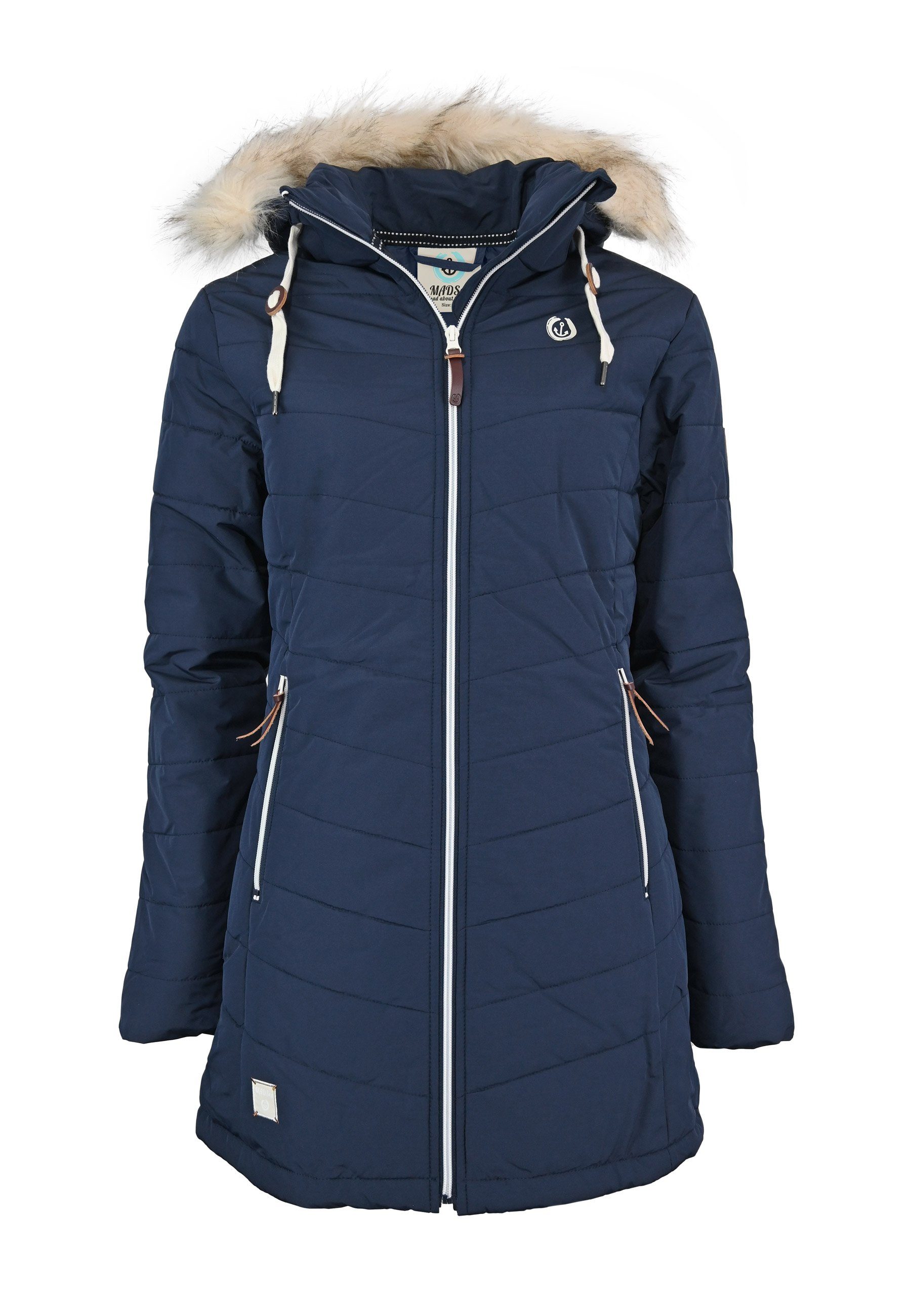 MADSea Allwetterjacke Steppmantel warm gefüttert verlängerter Rücken