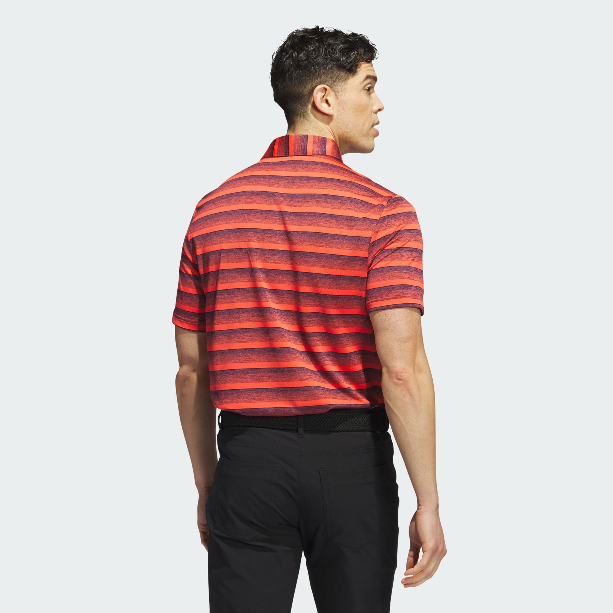 adidas Funktionsshirt Collegiate Bright Red POLOSHIRT Performance / STRIPE Navy TWO-COLOR