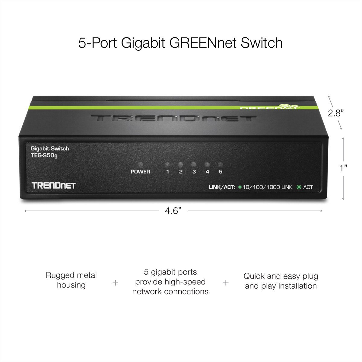 Trendnet TEG-S50G Netzwerk Switch Netzwerk-Switch