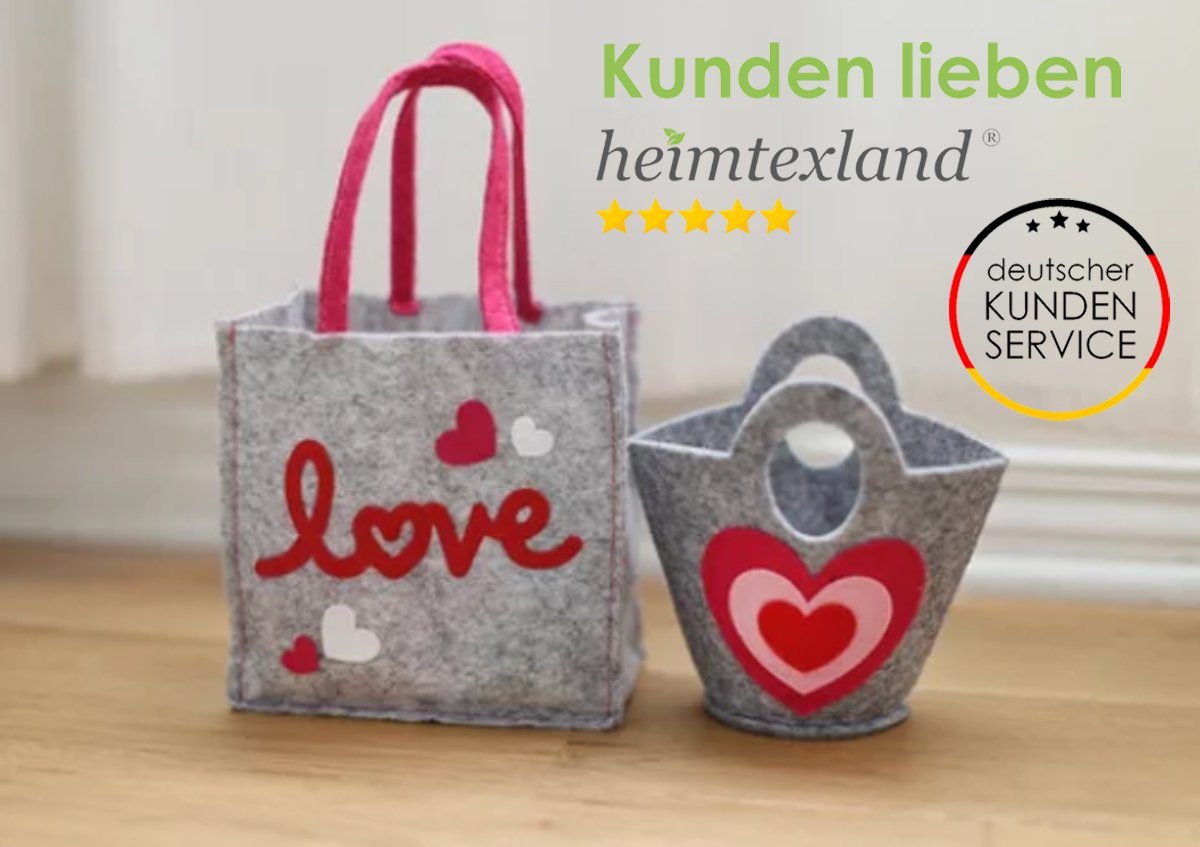 Einkaufsshopper Universal Filztasche Einkaufstasche nachhaltig Filz strapazierfähig Tragetasche Anthrazit Shopper, - langlebig - Grau Henkel