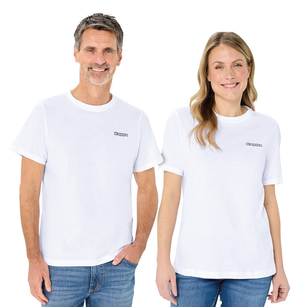 Kappa Kurzarmshirt aus 100% Baumwolle (Set, 3er-Pack) Für Damen und Herren