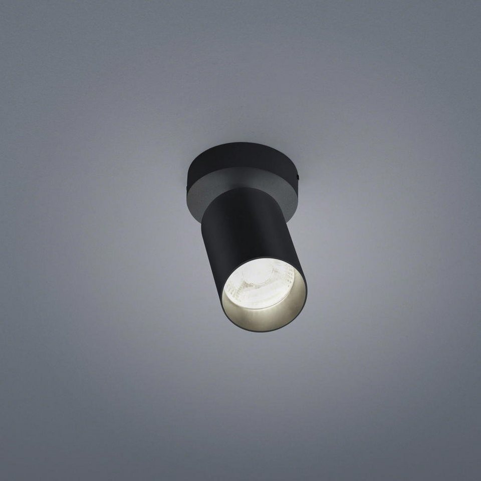 Helestra LED Deckenleuchte LED Deckenspot Riwa in Schwarz-matt 8W 480lm,  keine Angabe, Leuchtmittel enthalten: Ja, fest verbaut, LED, warmweiss,  Deckenlampe, Deckenbeleuchtung, Deckenlicht