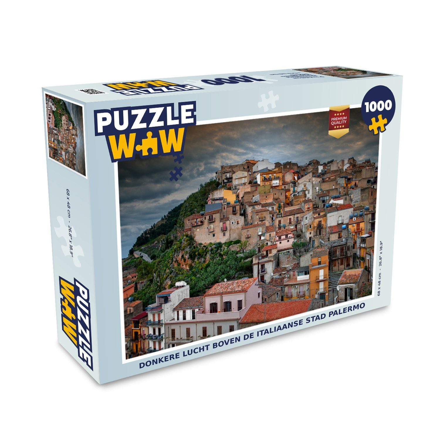 MuchoWow Puzzle Sturm - Palermo - Italien, 1000 Puzzleteile, Foto-Puzzle,  Bilderrätsel, Puzzlespiele, Klassisch