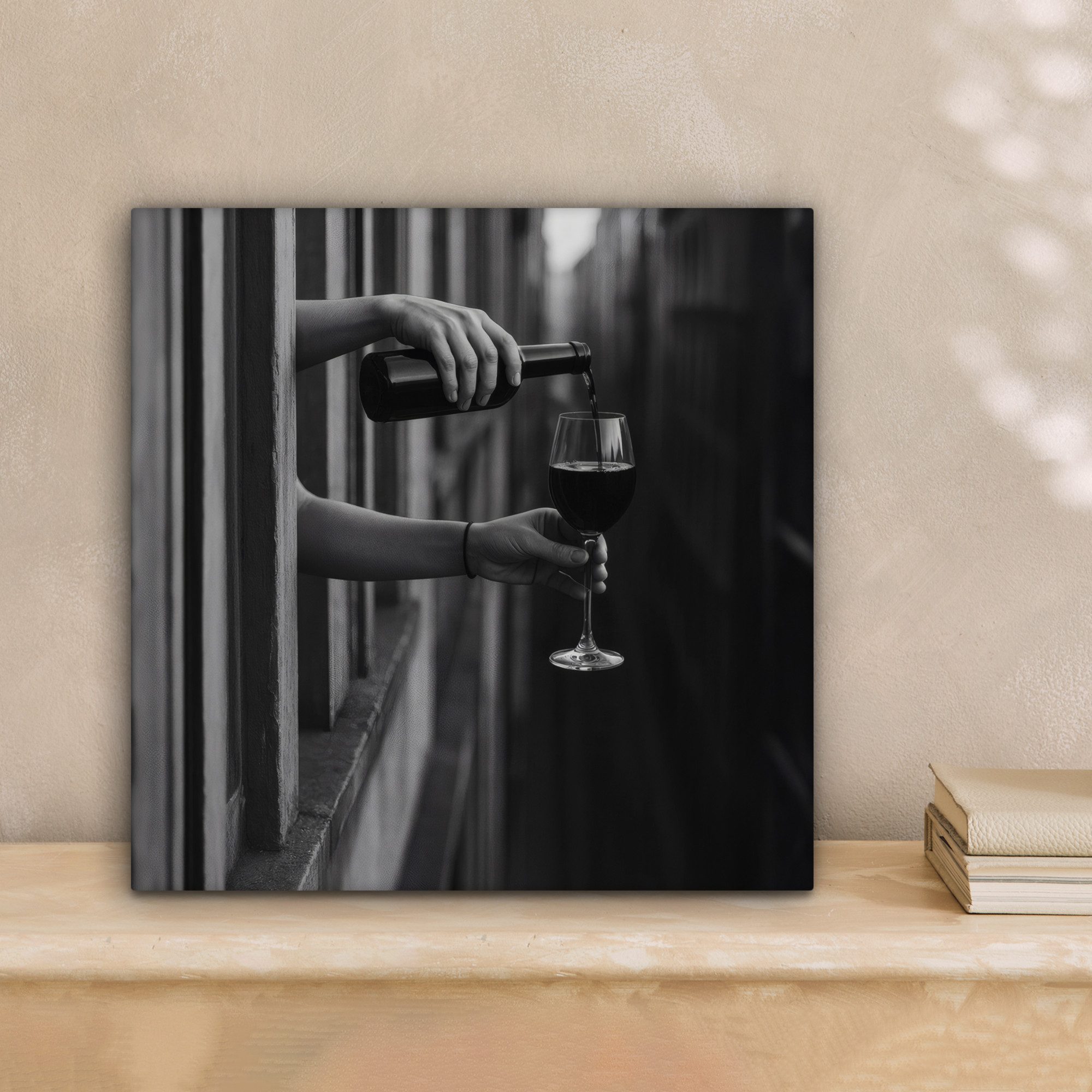 OneMillionCanvasses® Leinwandbild Weinflasche - Glas - günstig online kaufen