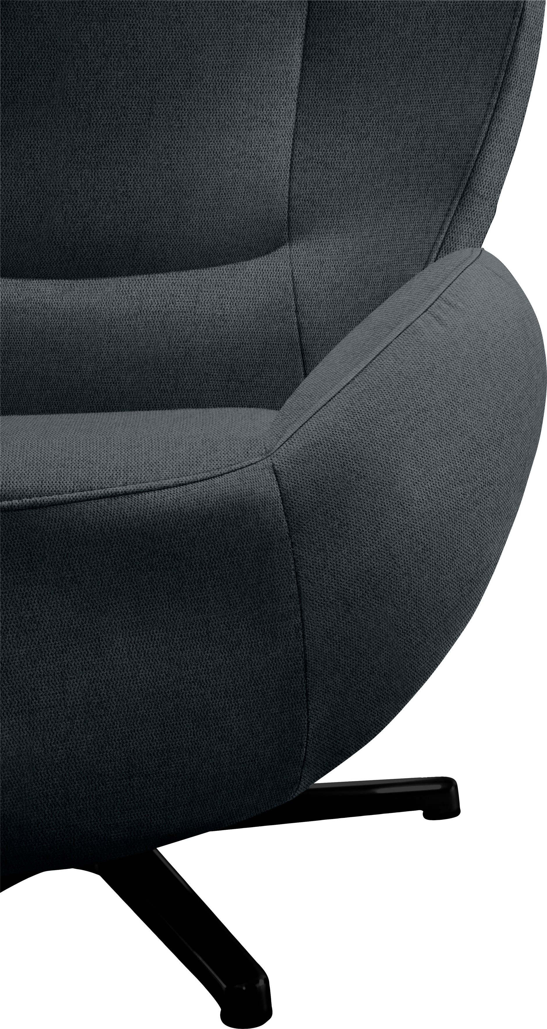 TOM TAILOR HOME Schwarz mit Loungesessel PURE, in TOM Metall-Drehfuß