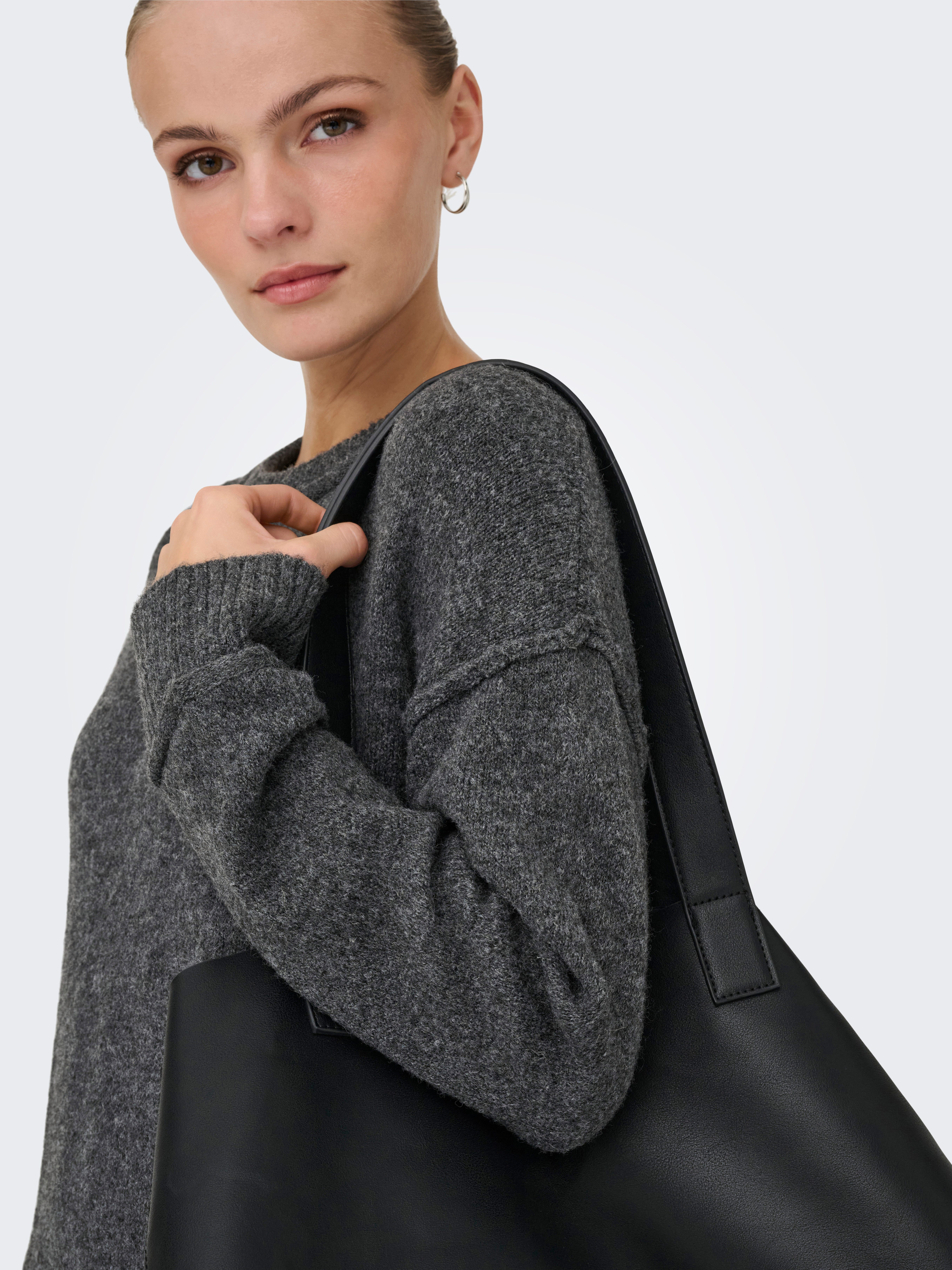 ONLY Midikleid ONLHAZEL LS O-NECK DRESS BF KNT Sommerkleid