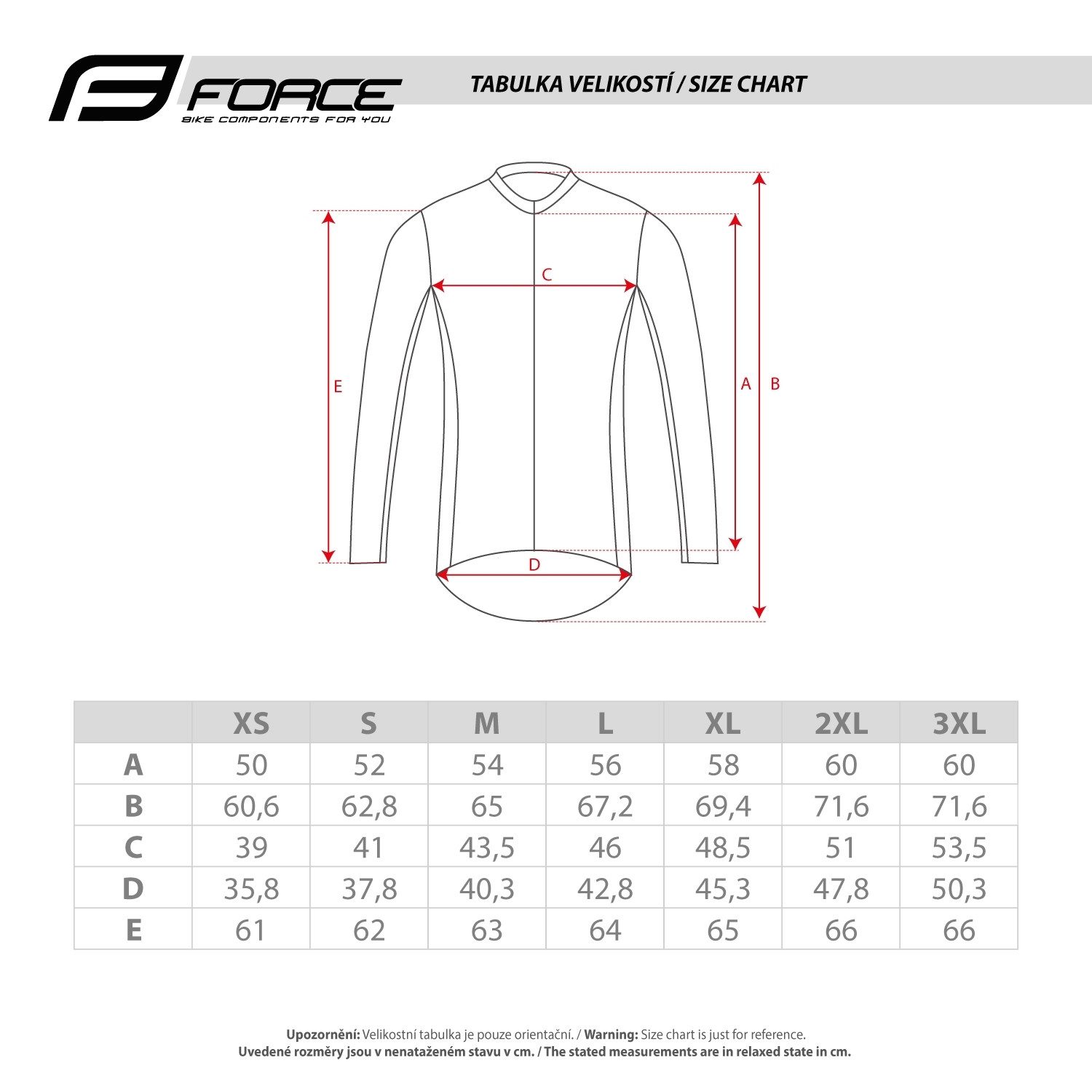 FORCE Radtrikot FORCE Jersey ENDLESS Orange gefüttert für +5°C bis +15°C