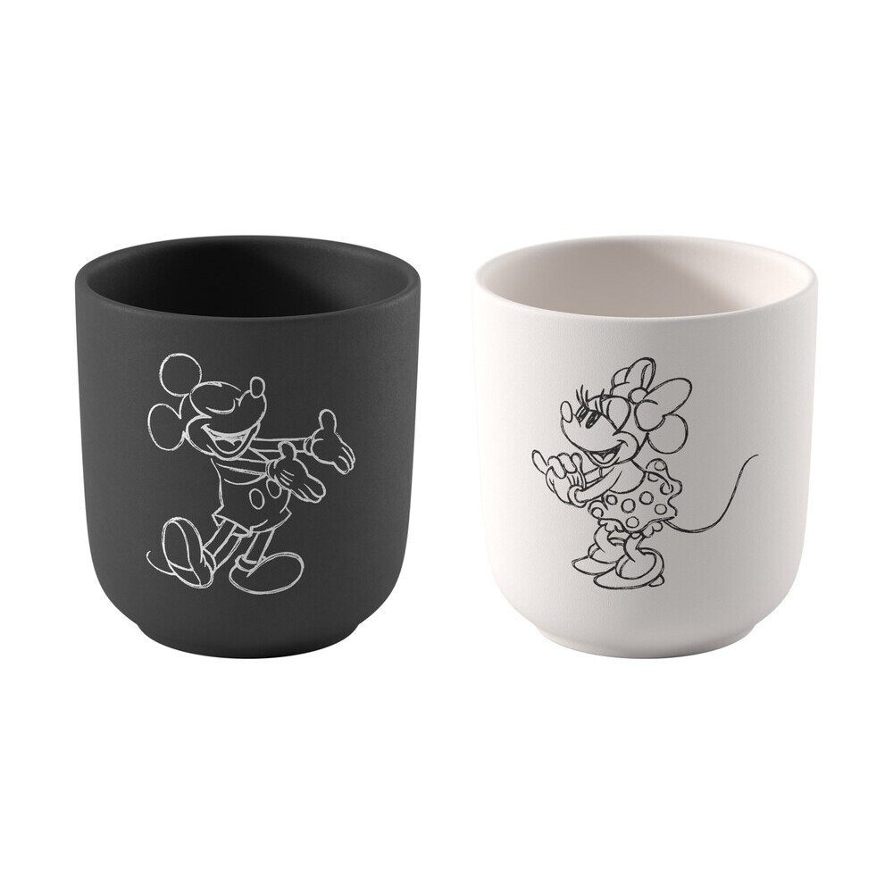 Villeroy & Boch Tasse Manufacture Rock - Mickey Mouse Kaffeebecher 2erSet, Premium Porcelain