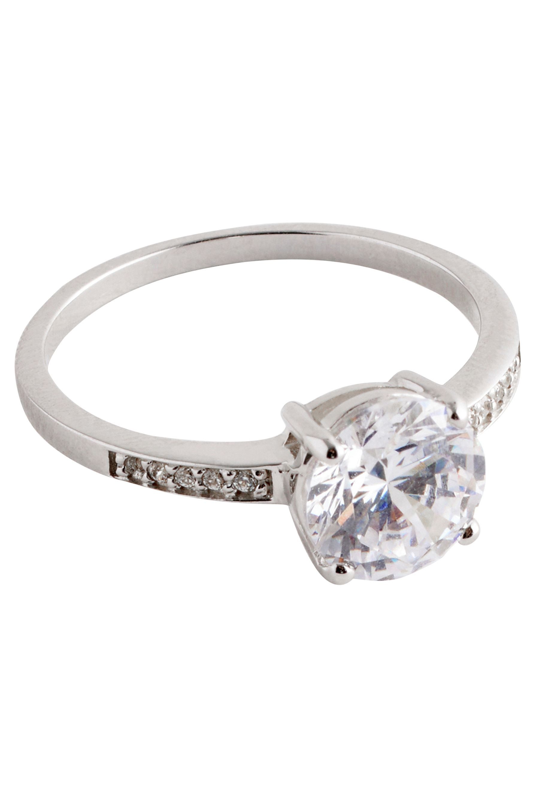 Next Fingerring Solitaire-Ring mit Zirkonia-Zierstein (1-tlg)