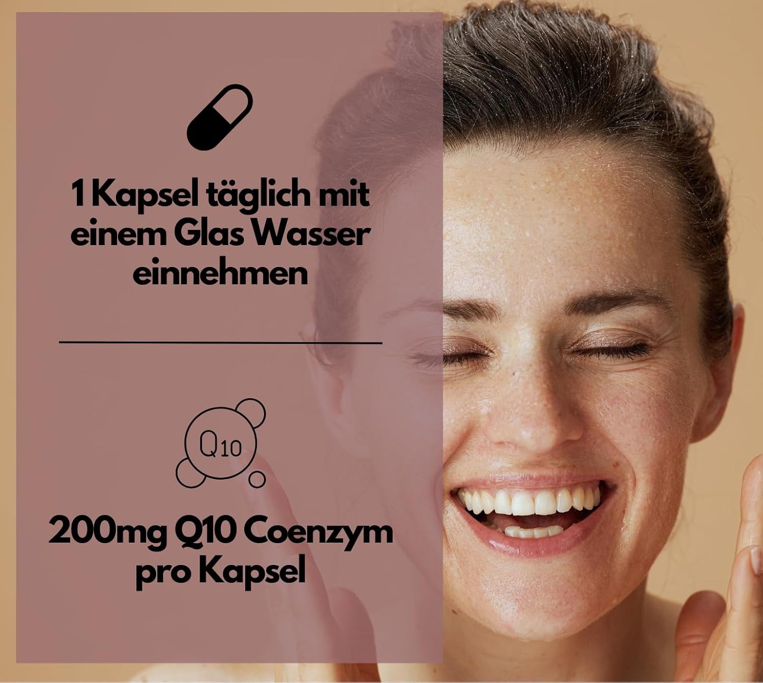 Q10 Coenzym Kapseln, hochdosiert mit 200mg / Tag, rein & ohne Zusätze Kapseln, 33 g