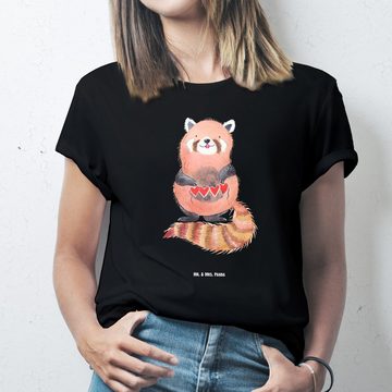 Mr. & Mrs. Panda T-Shirt Roter Panda - Schwarz - Geschenk, Herz, Tiere, Lieblingsmensch, Gute (1-tlg)