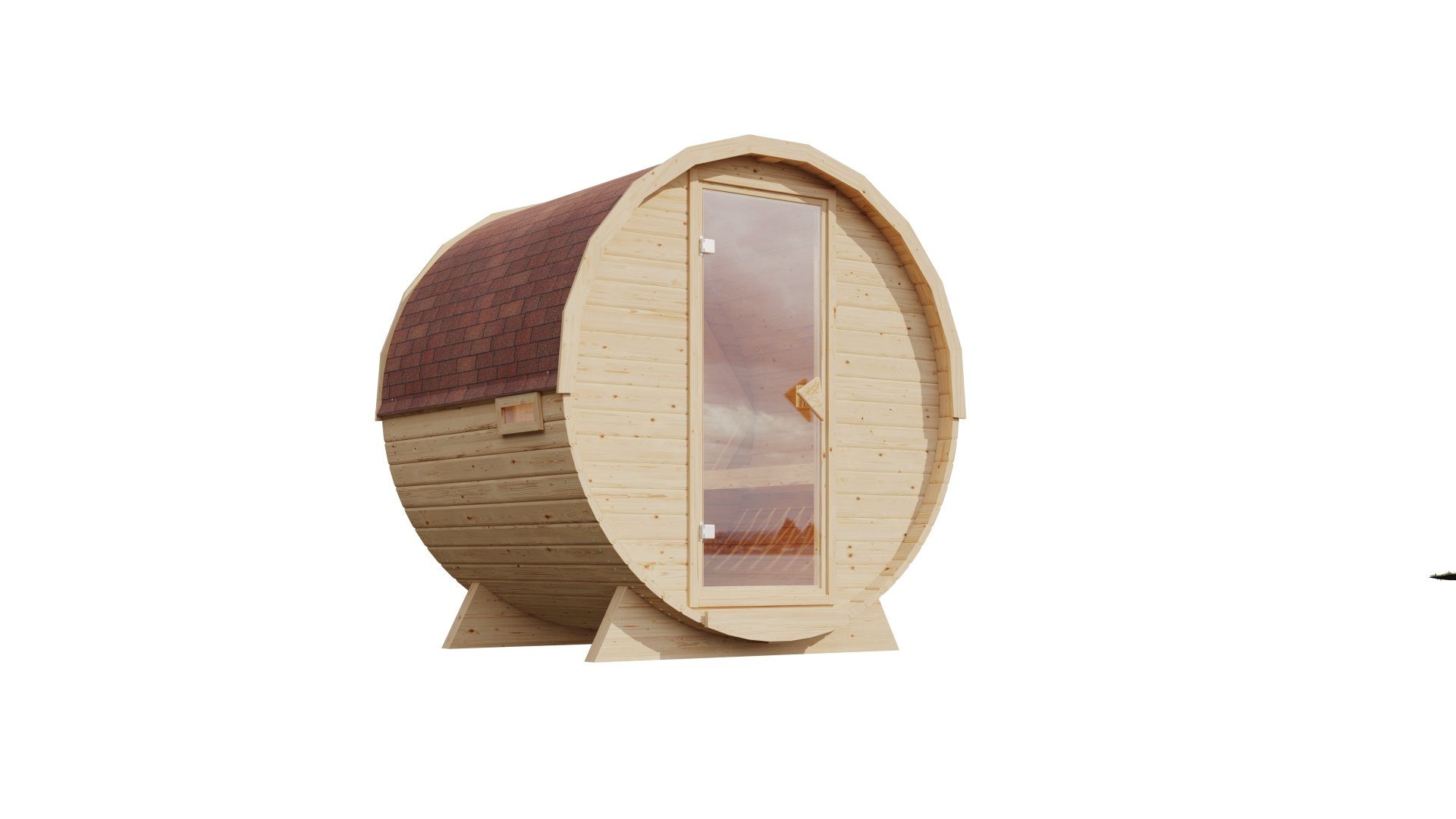 Saunahaus Sauna Fasssauna naturbelassen Ofen 9 kW integr. Steuerung