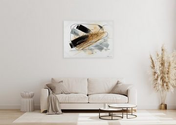 KUNSTLOFT Gemälde Tepid Breath 100x75 cm, Leinwandbild 100% HANDGEMALT Wandbild Wohnzimmer