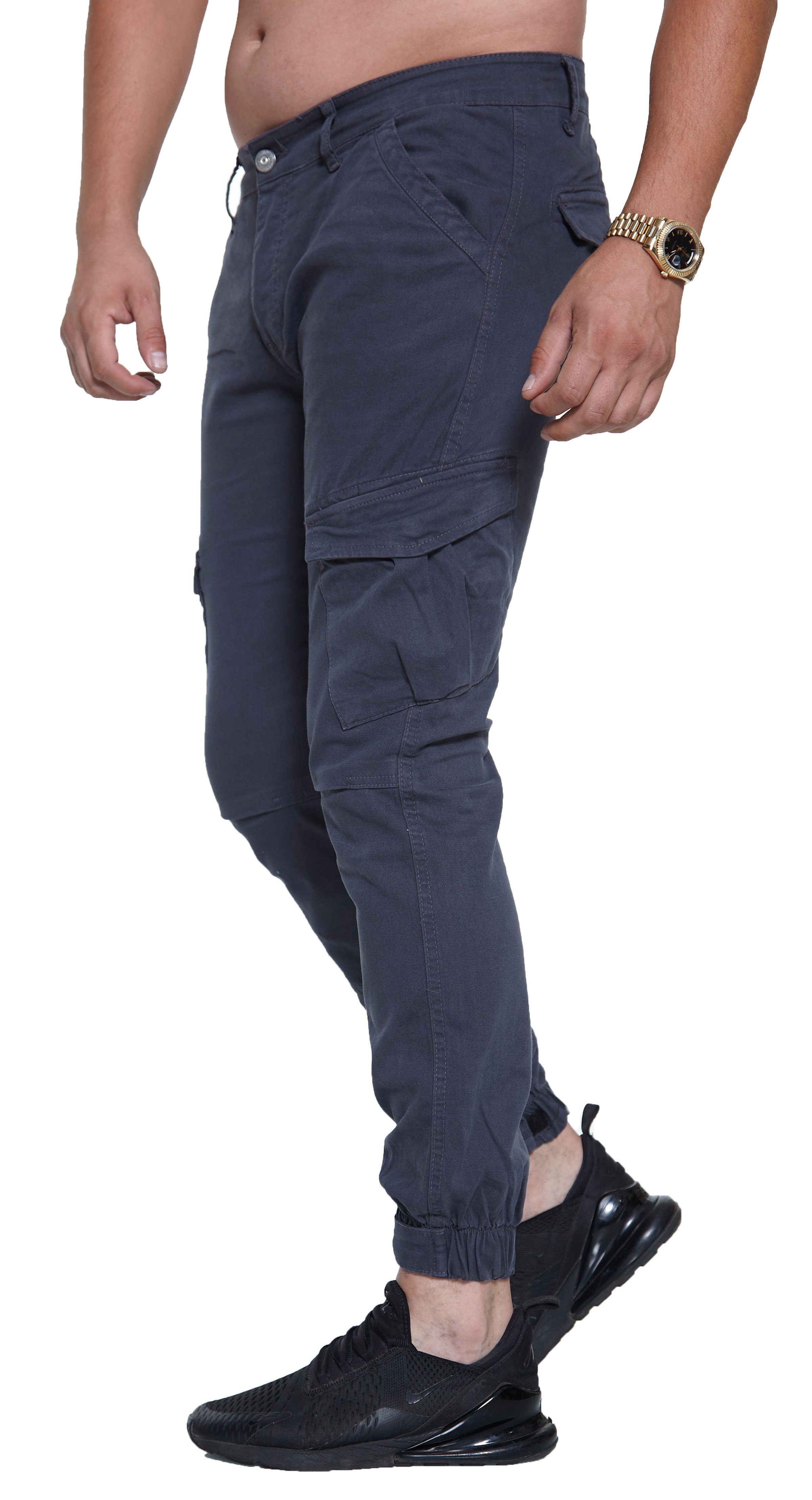 John Kayna Cargojeans John Kayna Chino H-3408 Fitness Freizeit Casual Antrazit