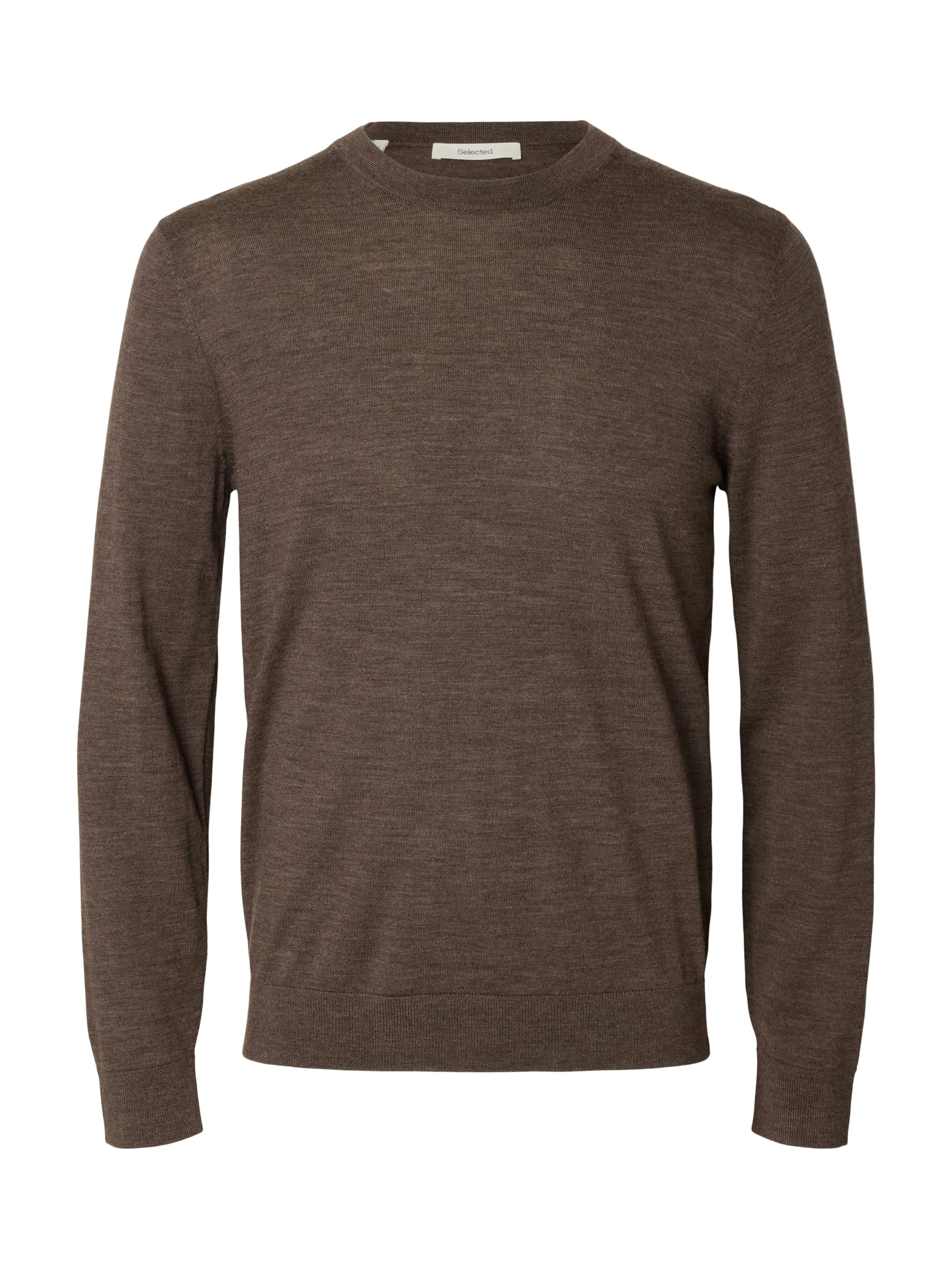 Selected Rundhalspullover SLHTRAY LS KNIT MERINO CREW NECK NOOS Wolle, regular fit – Bild 4 von 5
