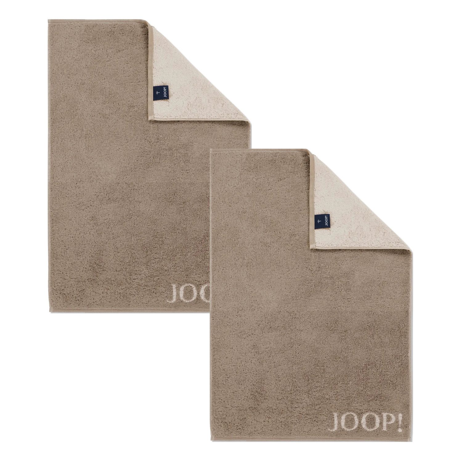 JOOP! Handtuch 2 Stück Joop! Gästetuch Classic 1720-30 sand 30x50, Walkfrottier (2-St), Baumwolle