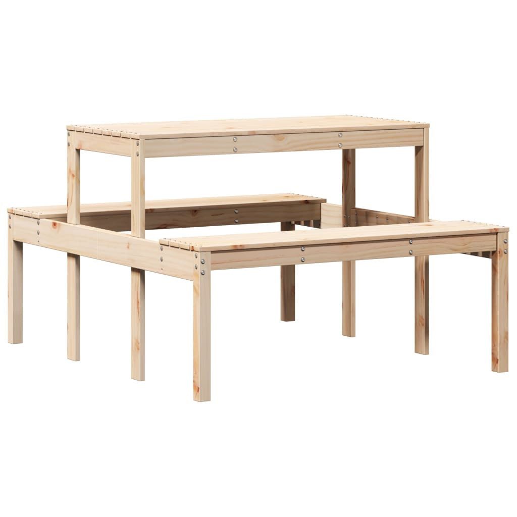 vidaXL Gartentisch Picknicktisch 110x134x75 cm Massivholz günstig online kaufen