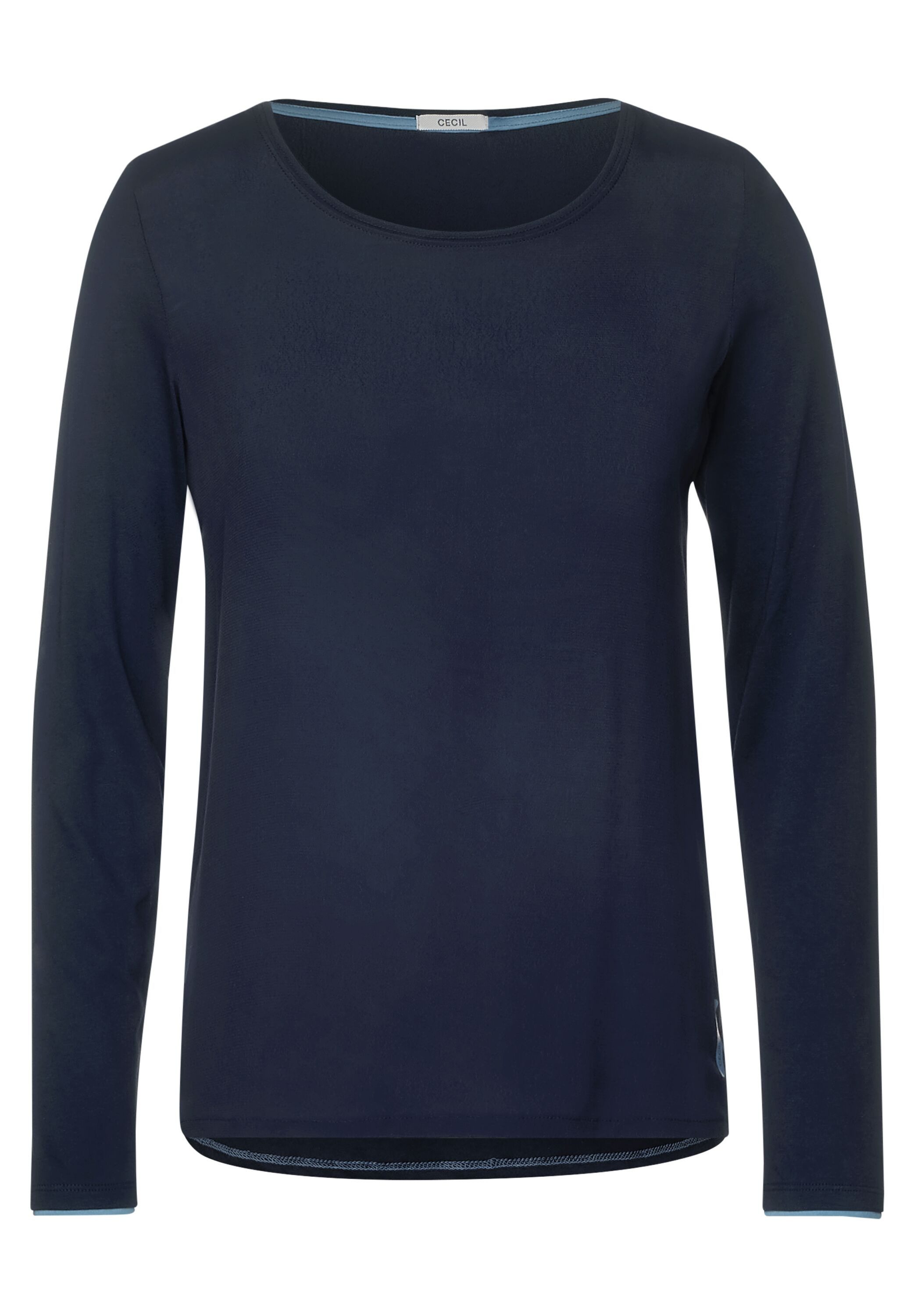 Longsleeve Shirt mit Materialmix