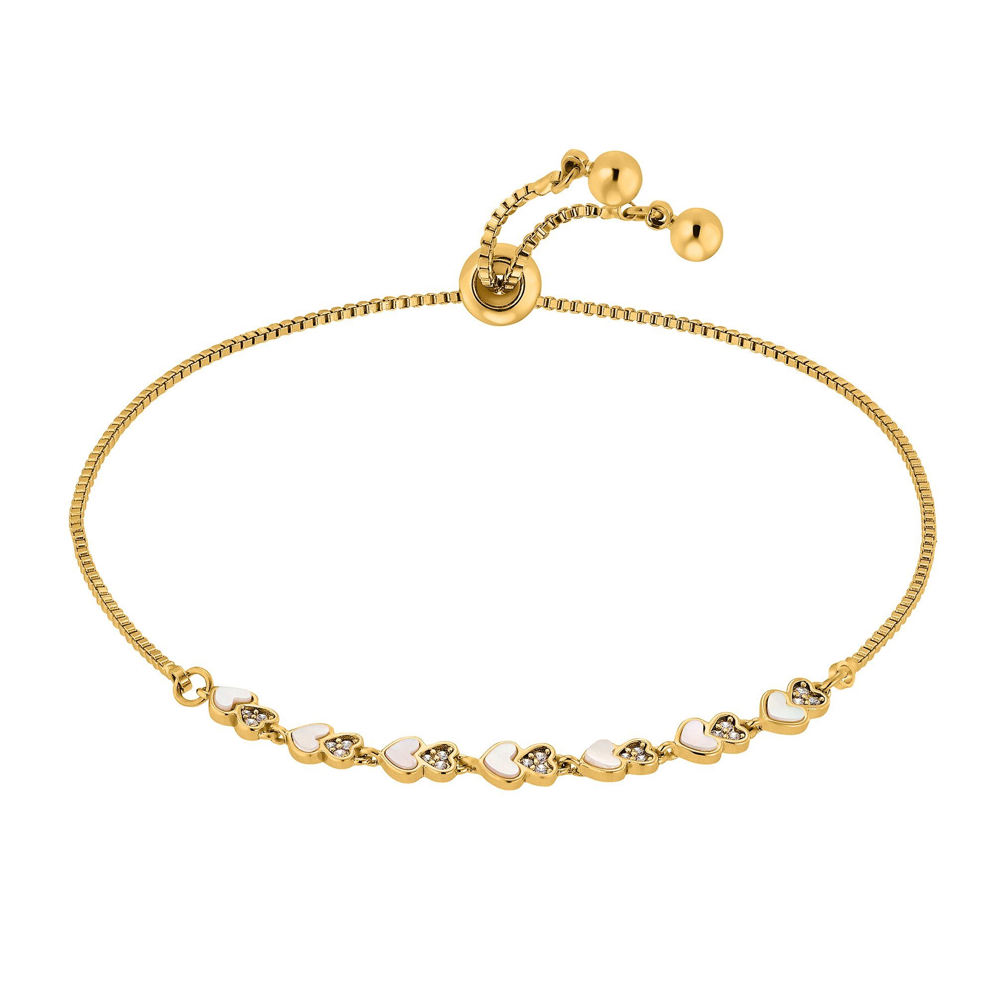 Geschenkverpackung), (Armband, Armband inkl. mit goldfarben für Frauen Armkette Heideman Alea Stein