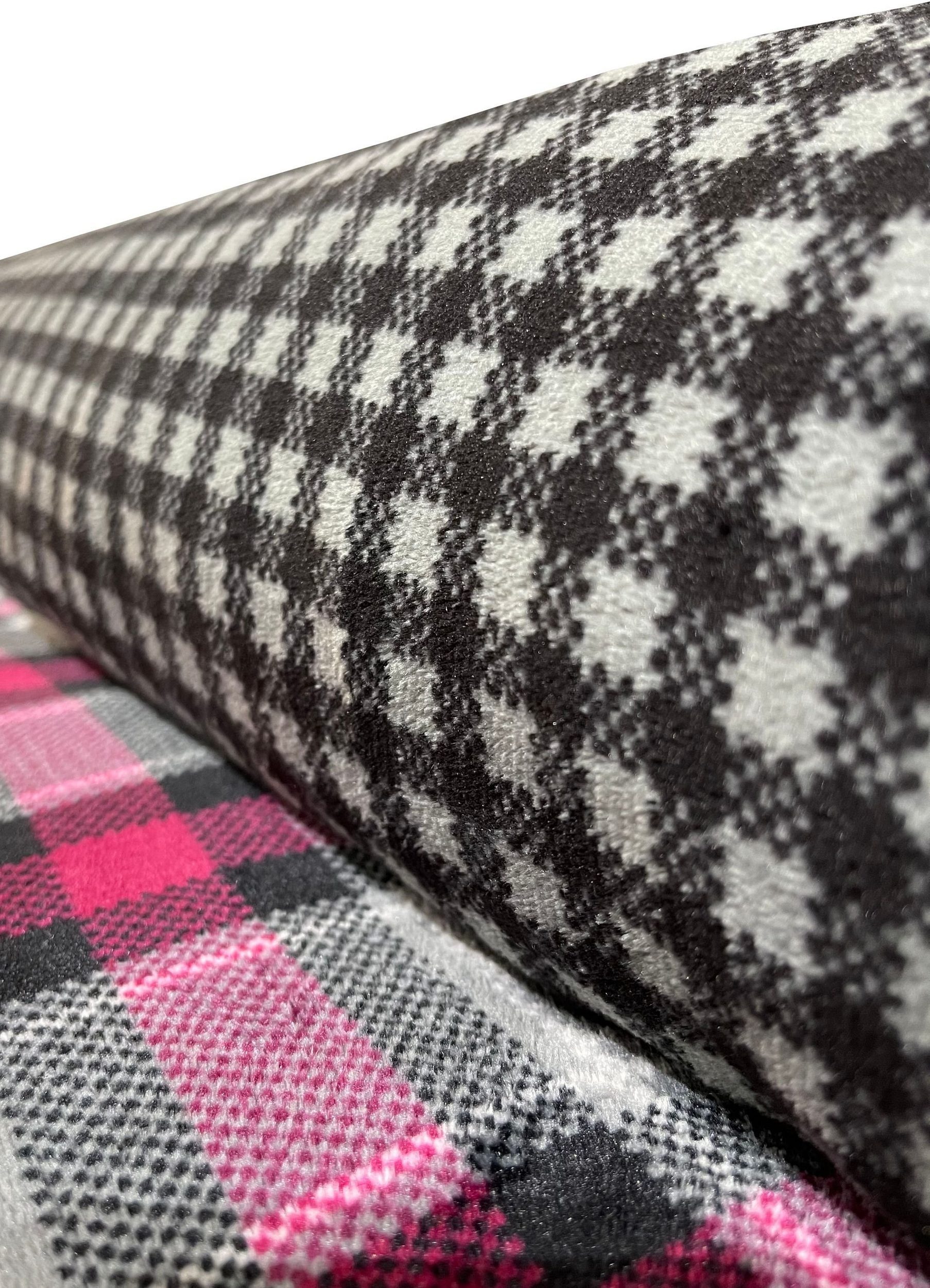 One Home Bettwäsche Winter Cashmere Touch, Fleece, 2 teilig, flauschig warmes Teddy Plüsch, gestreift kariert Normalgröße