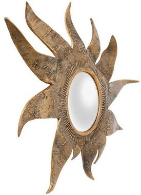 Casa Padrino Spiegel Designer Konvexspiegel Vintage Messing 83 x 9 x H. 75 cm - Wohnzimmer Wandspiegel - Garderoben Spiegel - Luxus Qualität